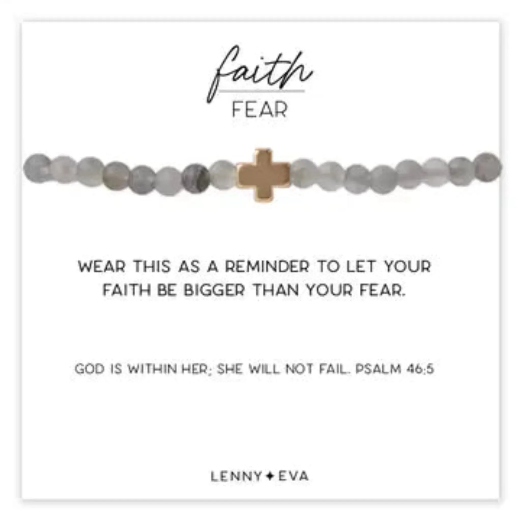 Faith Over Fear Cross Bracelet