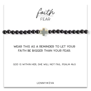 Faith Over Fear Cross Bracelet