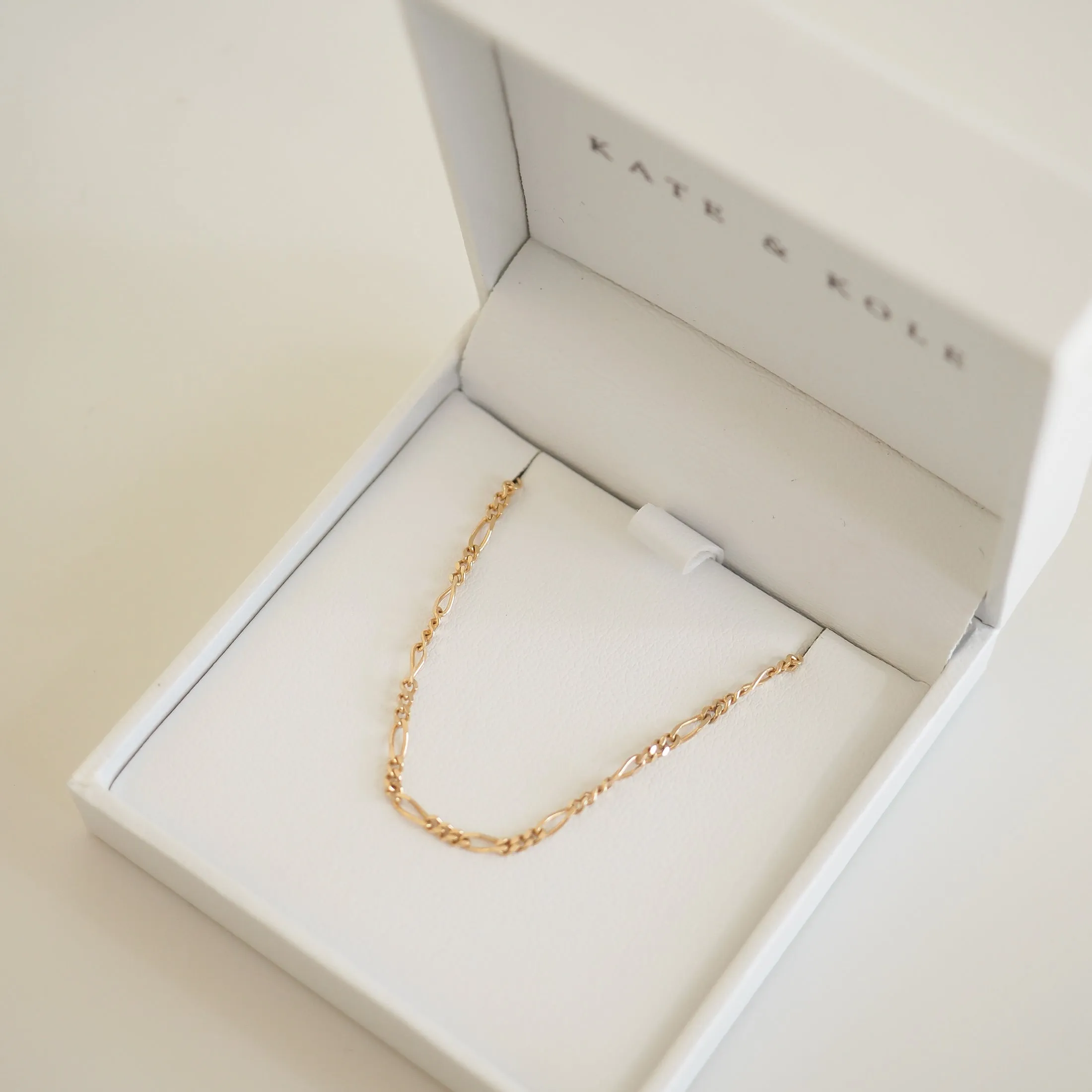 Figaro Necklace | Diamond Cut Chain Necklace