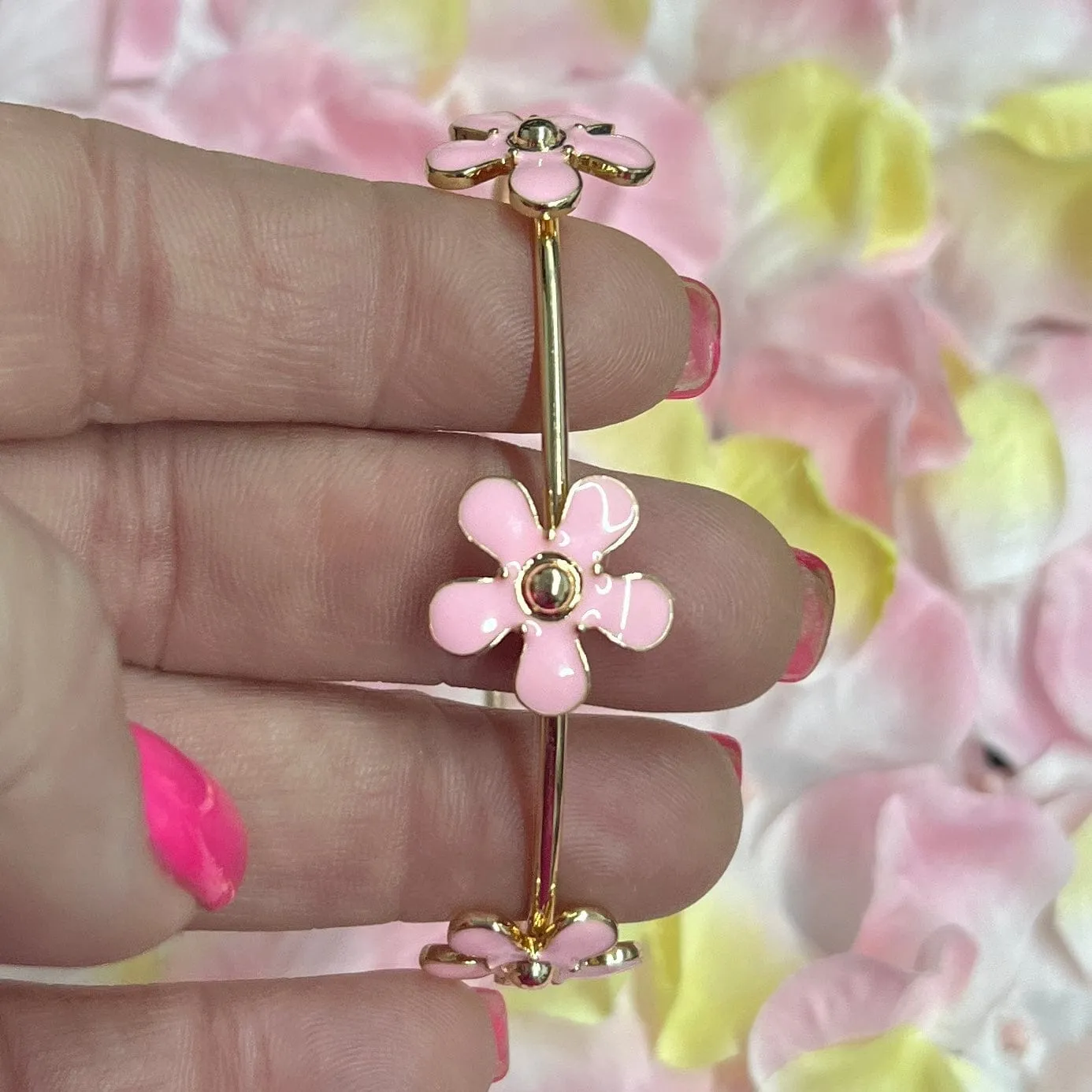 Floral Cuff Bracelets
