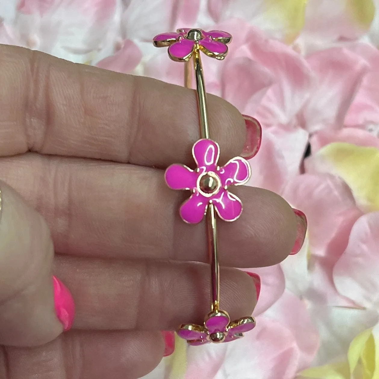 Floral Cuff Bracelets