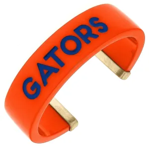 Florida Gators Wordmark 'GATORS' Resin Cuff Bracelet - Orange