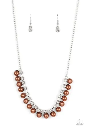 Frozen In TIMELESS-Brown Necklace-Paparazzi