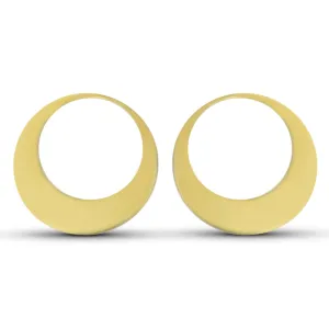 Full Moon Gold Metal Hoop Earrings