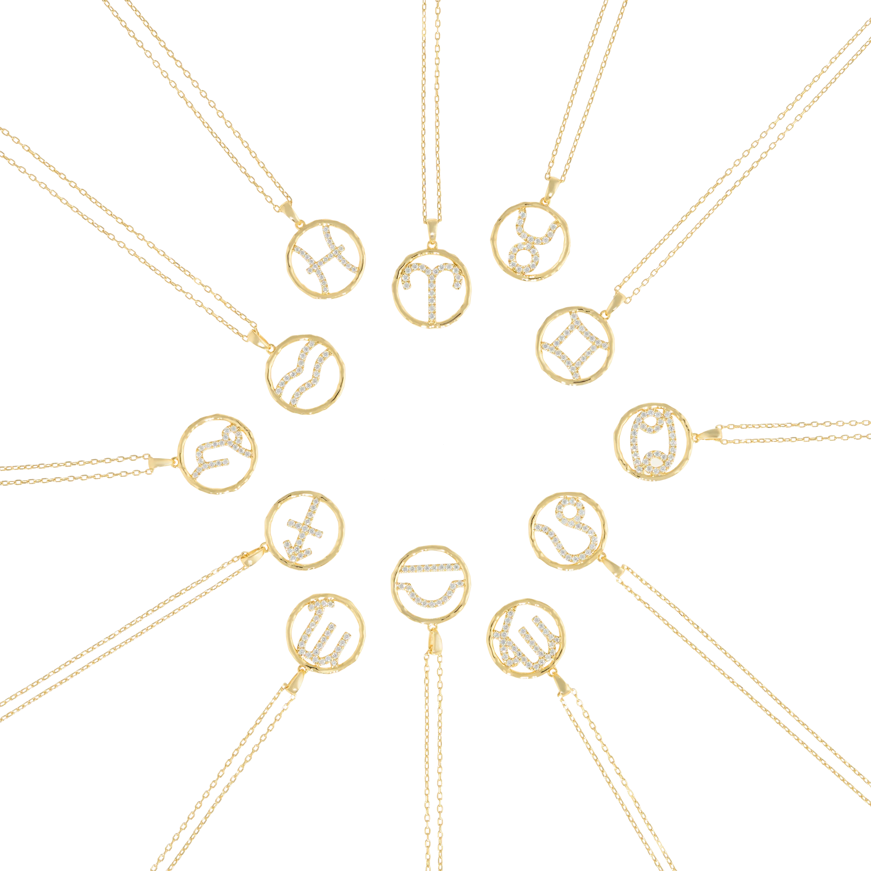 Gemini medallion pendant necklace