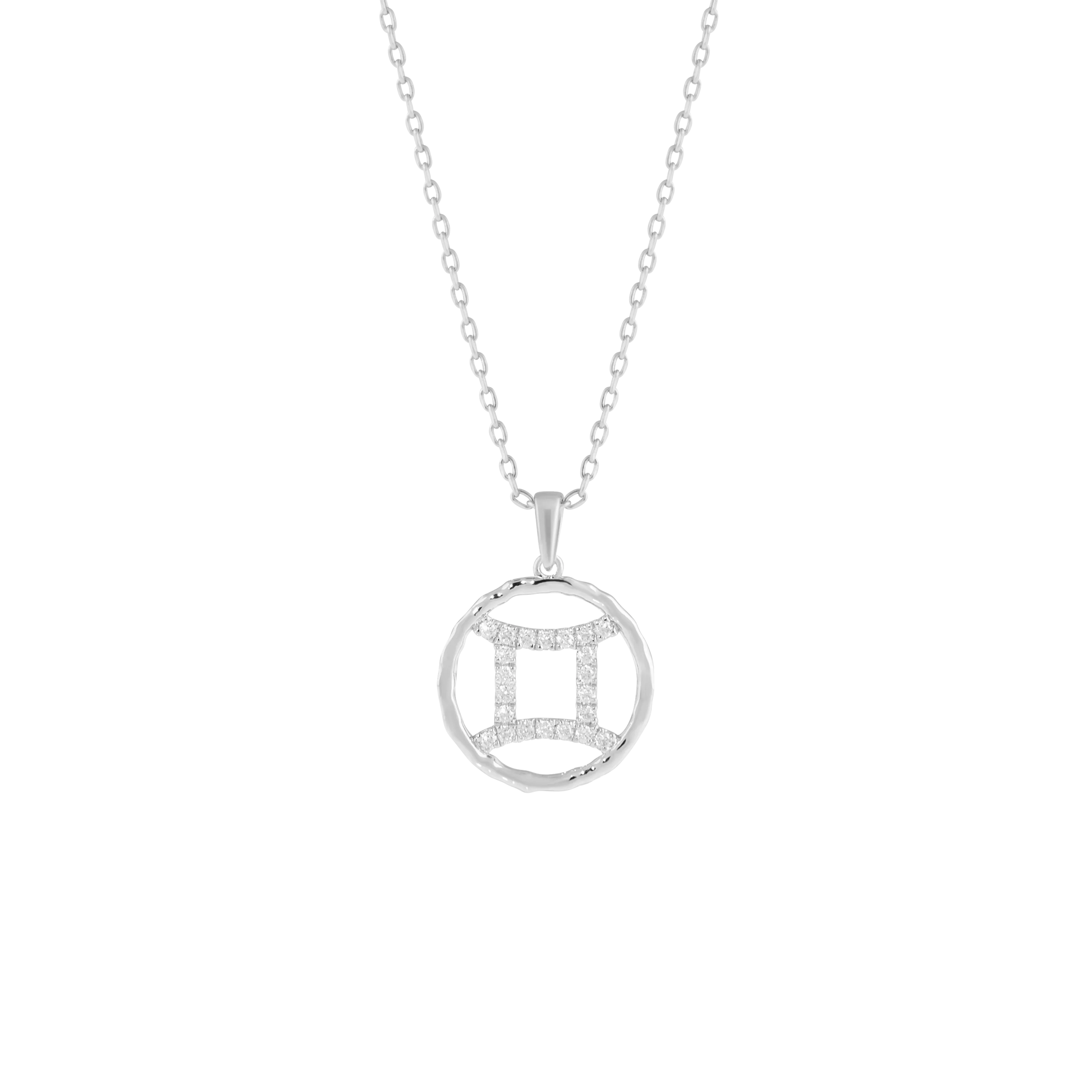 Gemini medallion pendant necklace