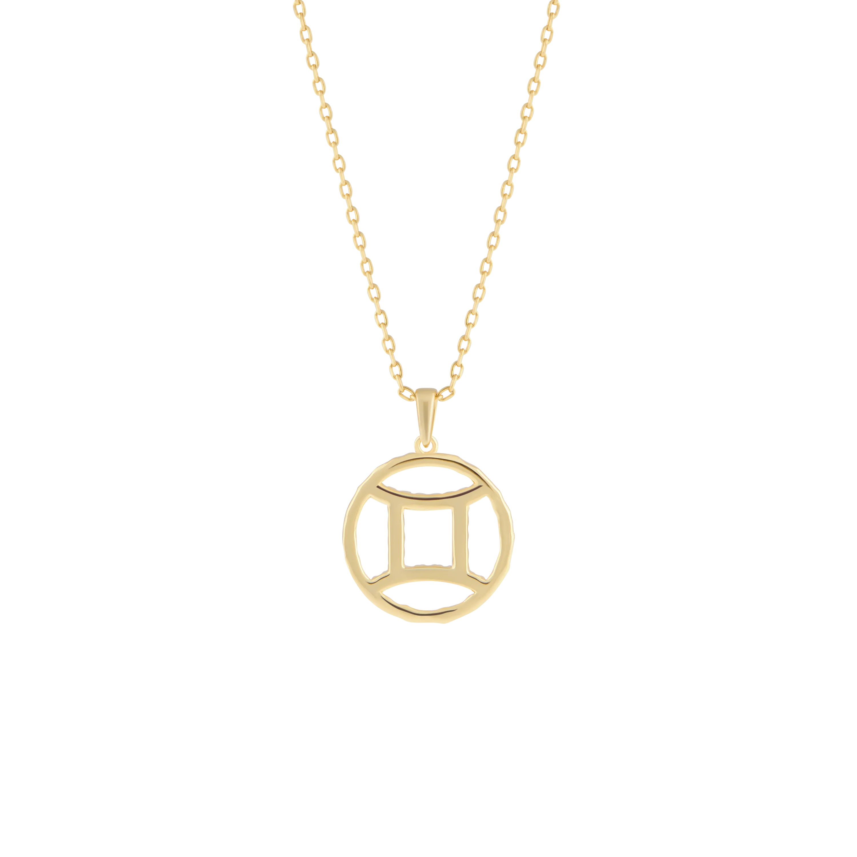 Gemini medallion pendant necklace