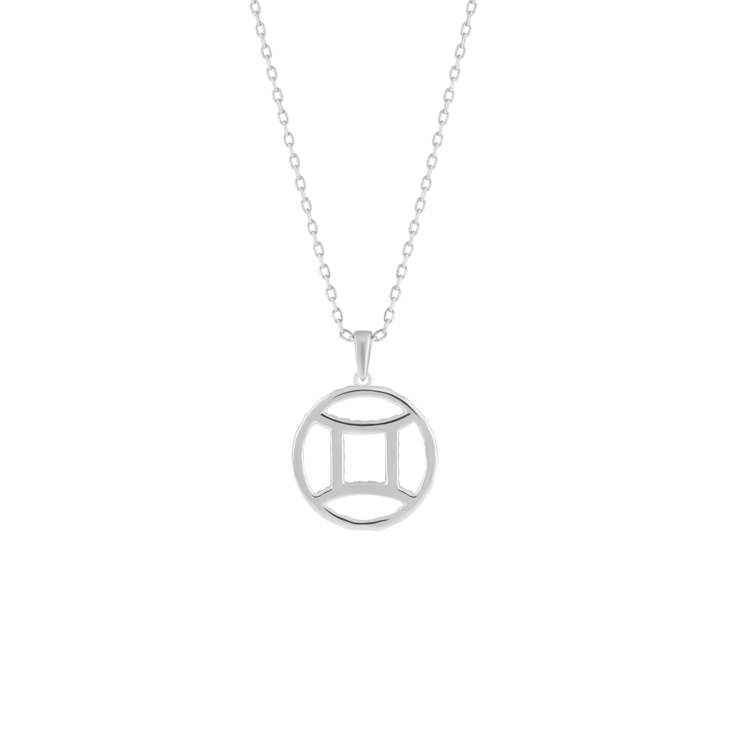 Gemini medallion pendant necklace