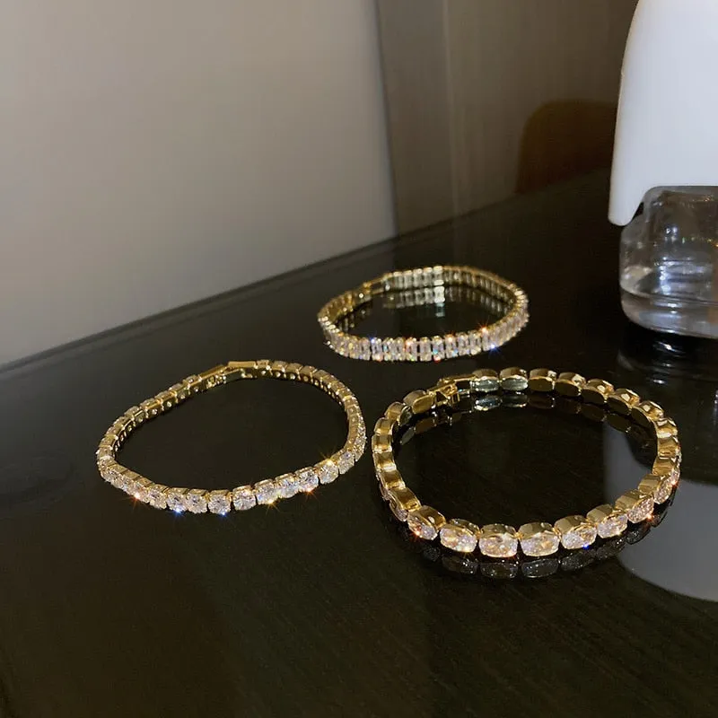 Geometric Zircon Crystal Bracelet For Women Rhinestonel Bracelets