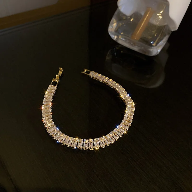 Geometric Zircon Crystal Bracelet For Women Rhinestonel Bracelets