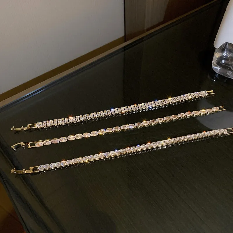 Geometric Zircon Crystal Bracelet For Women Rhinestonel Bracelets