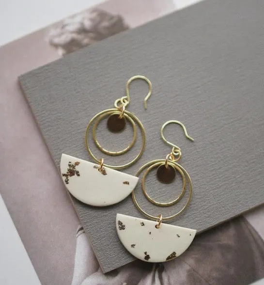 Gold Circle Earrings