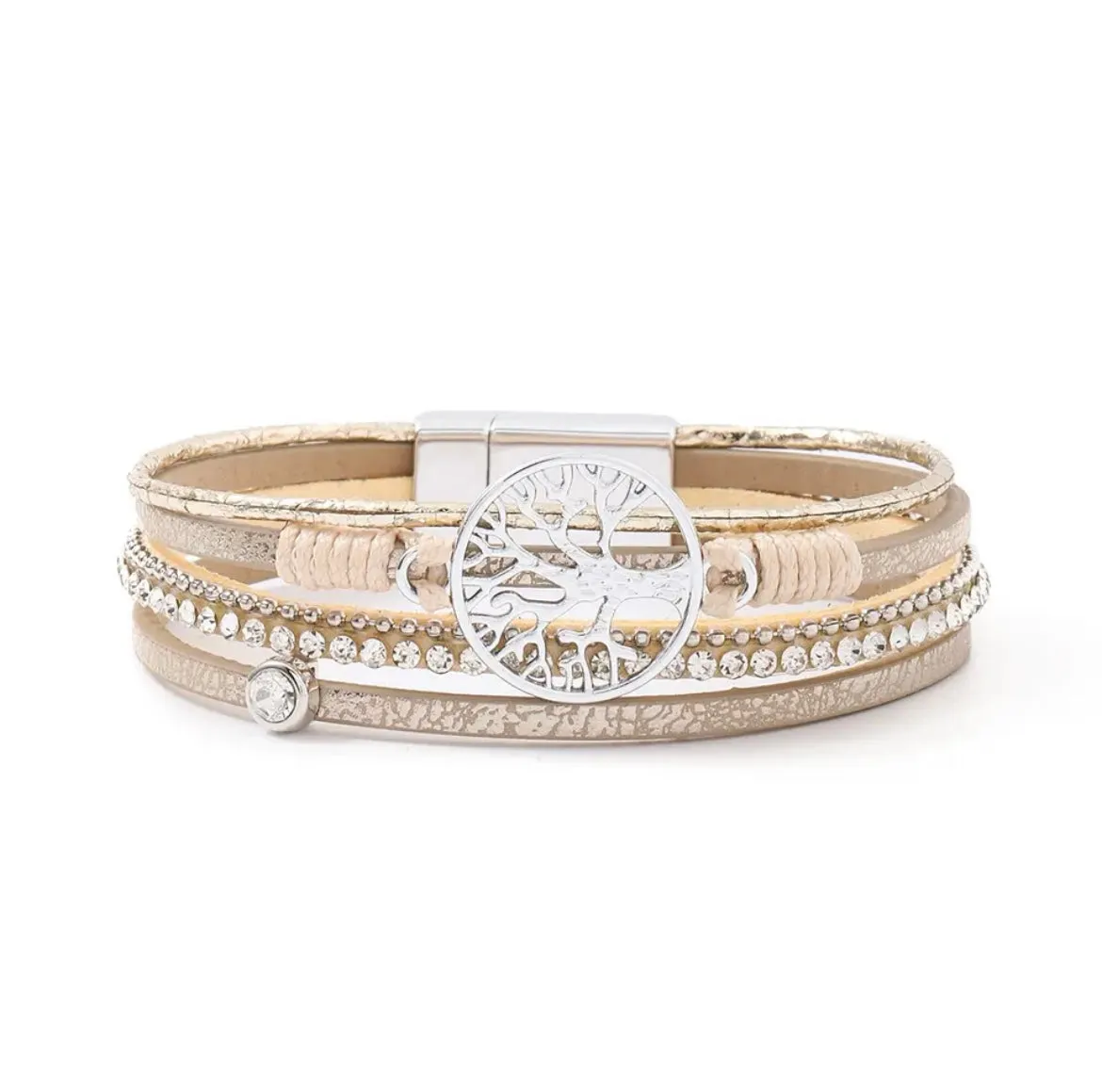 Gold Tree of Life Clasp Bracelet | URBAN ECHO SHOP