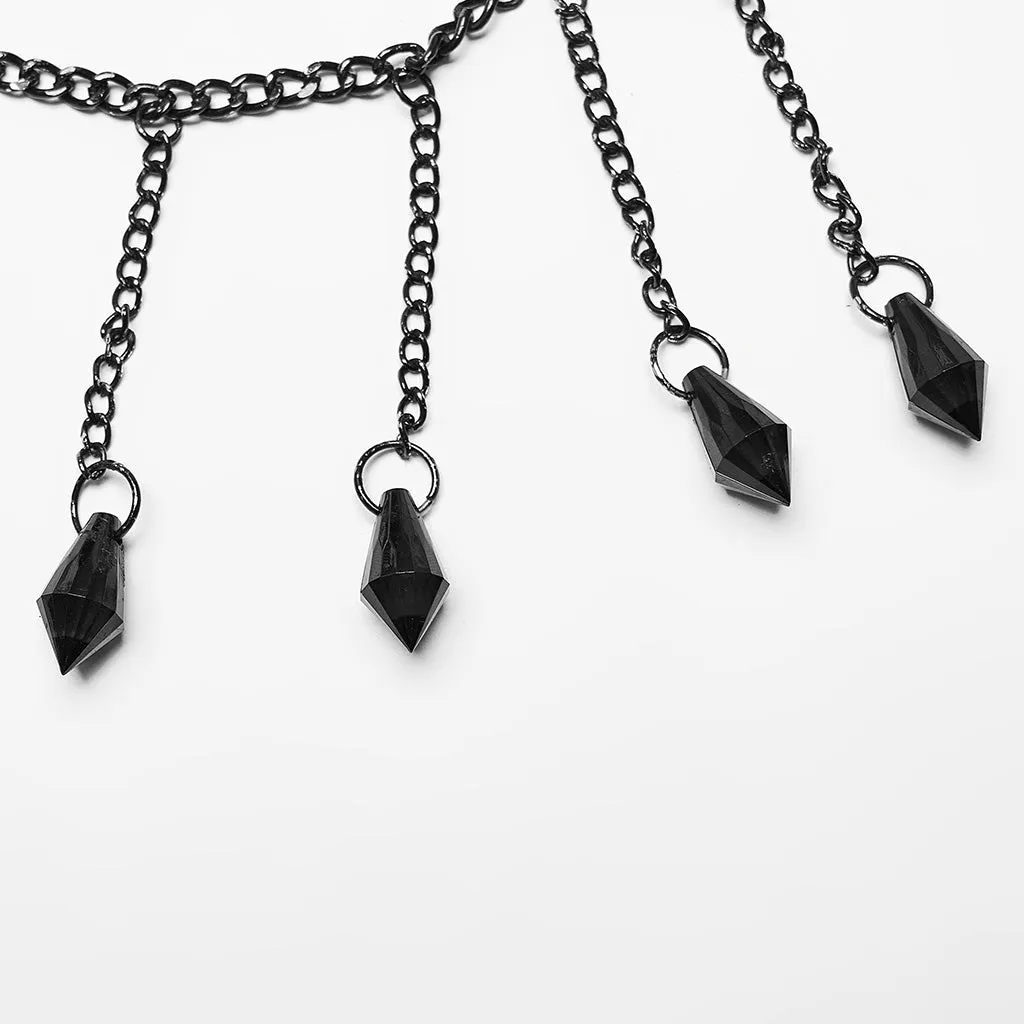 Goth crystal tassel chains WS-584LHF