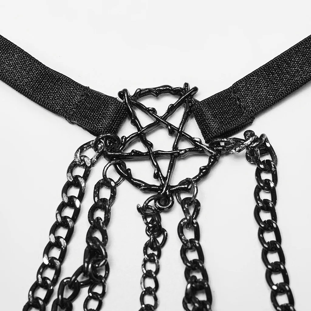 Goth crystal tassel chains WS-584LHF