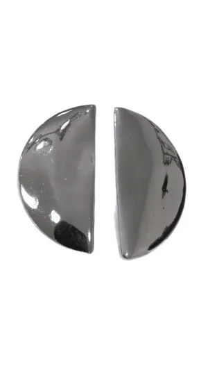 Half moon high polished earrings