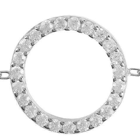 Halo Sparkling Circle Bracelet Silver