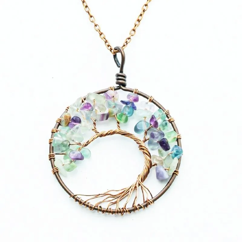 Hand Woven Seven Chakra Exquisite Gem Pendant