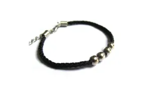 Handmade Beaded Alloy Four Bead Rope Bracelet
