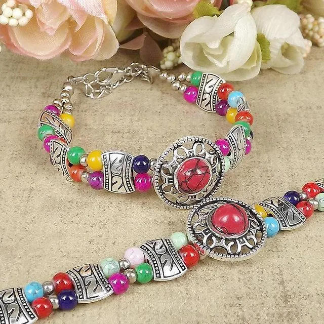 Handmade Charming 4 colours Natural stone Beads Strand Bracelets For Women