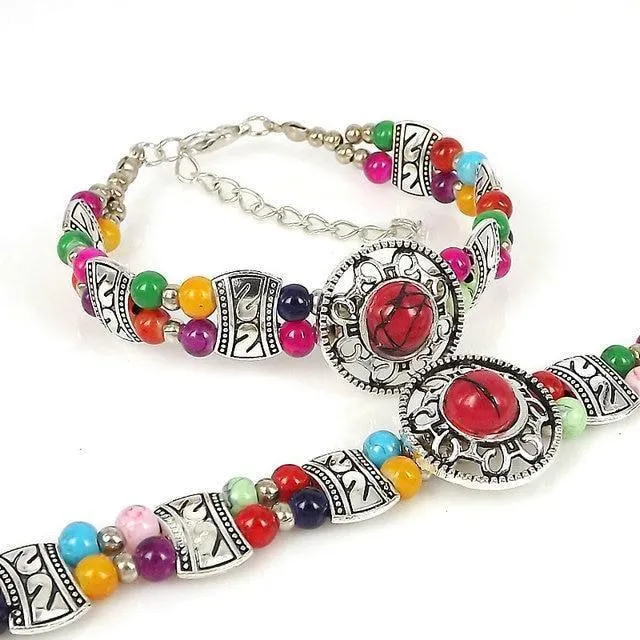 Handmade Charming 4 colours Natural stone Beads Strand Bracelets For Women