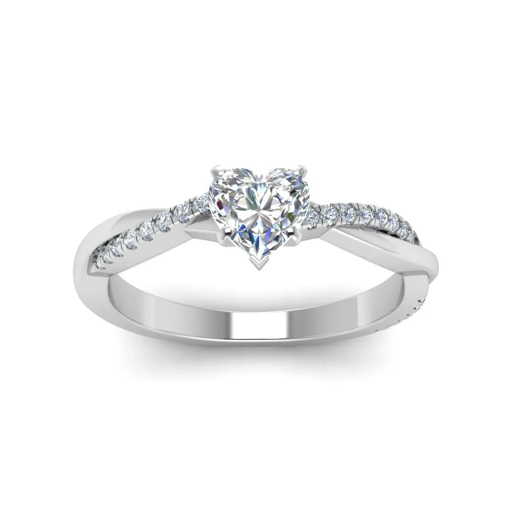 IGI Certified 1/2 - 5 Carat Lab Grown Diamond Infinity Style Women Engagement Ring 14K Gold