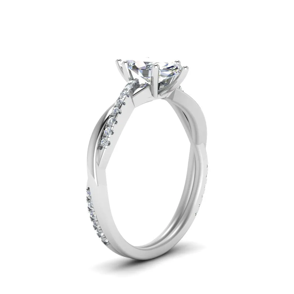 IGI Certified 1/2 - 5 Carat Lab Grown Diamond Infinity Style Women Engagement Ring 14K Gold