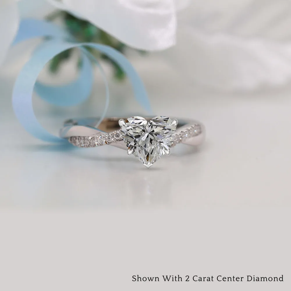 IGI Certified 1/2 - 5 Carat Lab Grown Diamond Infinity Style Women Engagement Ring 14K Gold