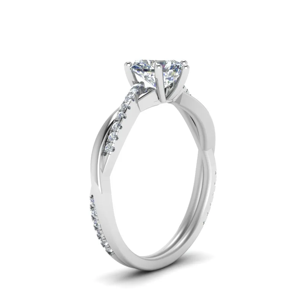IGI Certified 1/2 - 5 Carat Lab Grown Diamond Infinity Style Women Engagement Ring 14K Gold