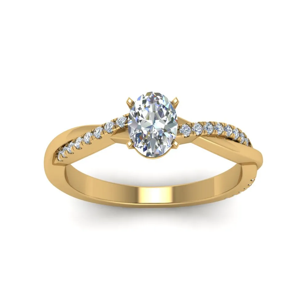 IGI Certified 1/2 - 5 Carat Lab Grown Diamond Infinity Style Women Engagement Ring 14K Gold