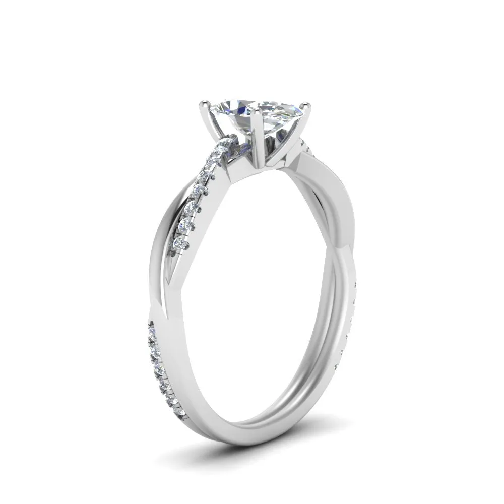 IGI Certified 1/2 - 5 Carat Lab Grown Diamond Infinity Style Women Engagement Ring 14K Gold