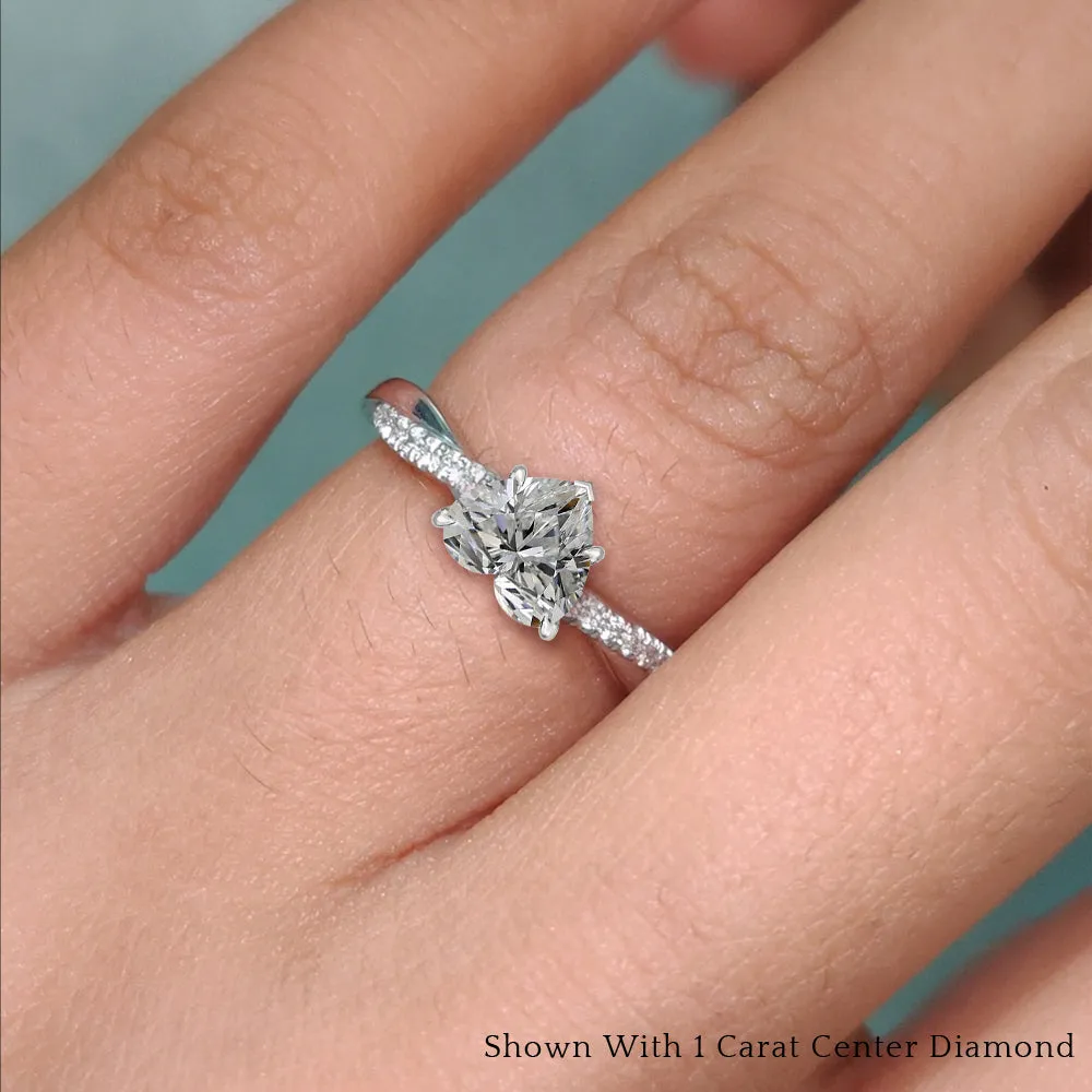 IGI Certified 1/2 - 5 Carat Lab Grown Diamond Infinity Style Women Engagement Ring 14K Gold