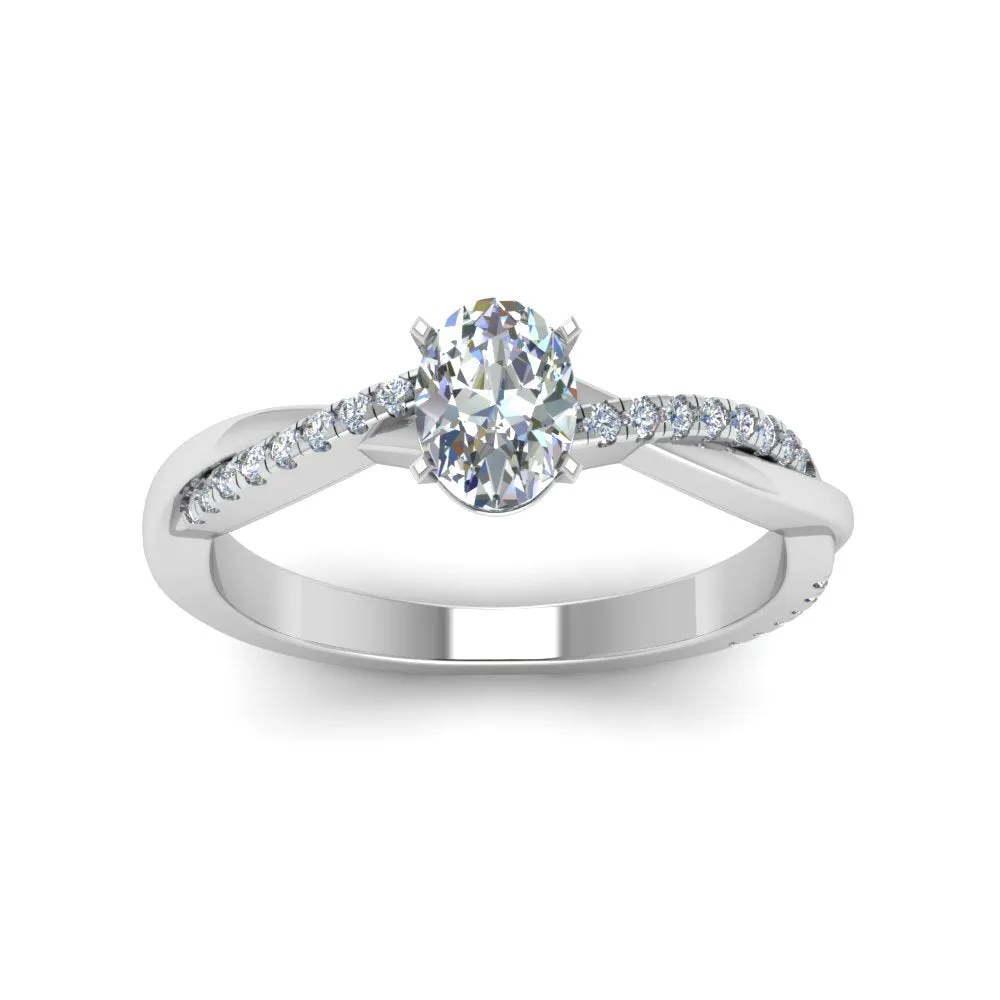 IGI Certified 1/2 - 5 Carat Lab Grown Diamond Infinity Style Women Engagement Ring 14K Gold