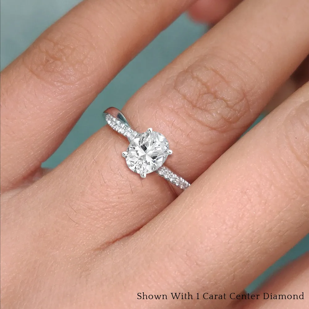 IGI Certified 1/2 - 5 Carat Lab Grown Diamond Infinity Style Women Engagement Ring 14K Gold