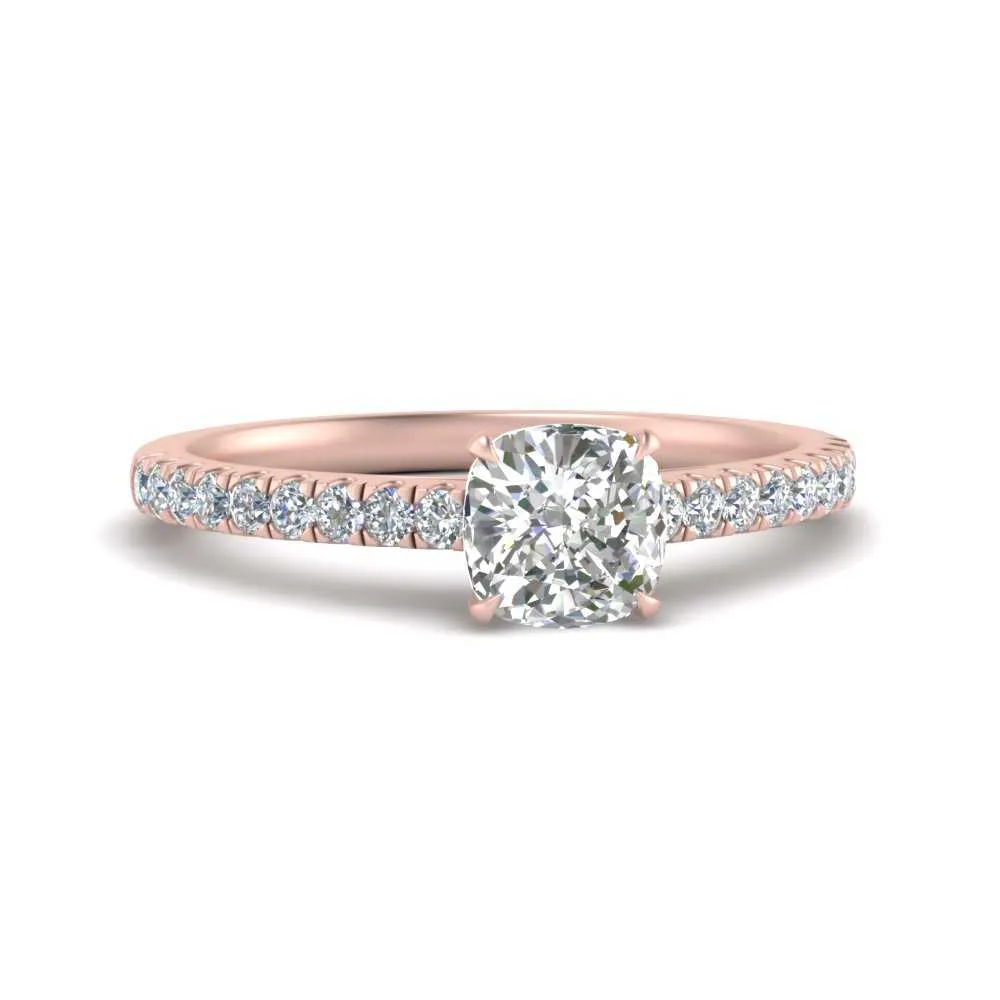 IGI Certified 1/2 - 5 Carat Lab Grown Diamond Thin Engagement Ring 14K Gold