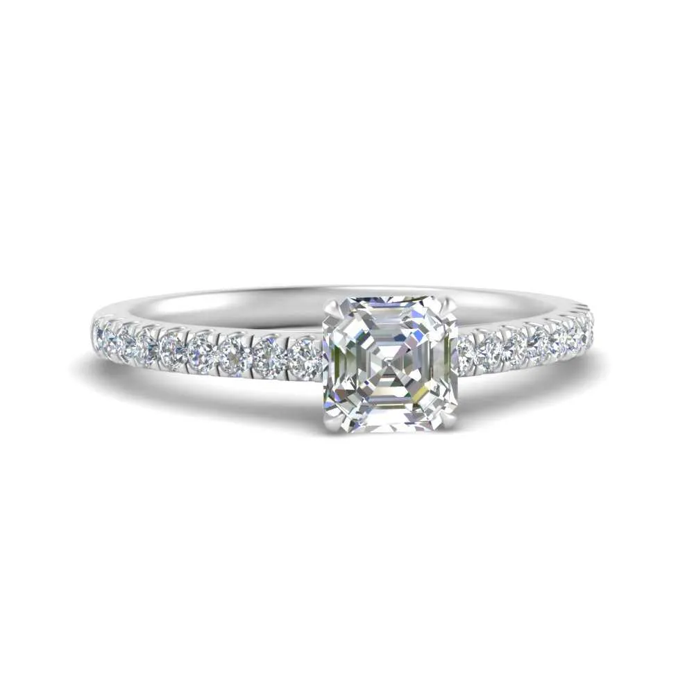 IGI Certified 1/2 - 5 Carat Lab Grown Diamond Thin Engagement Ring 14K Gold