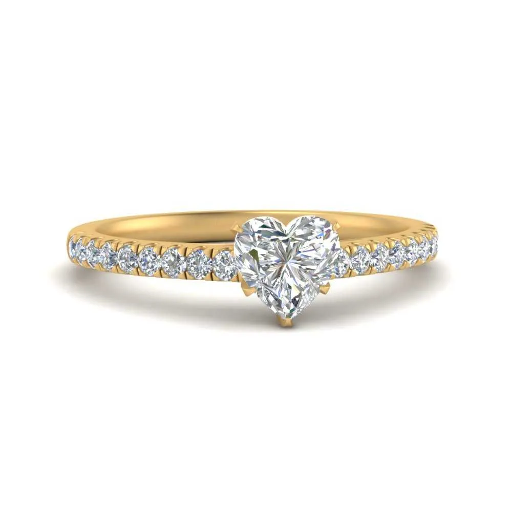 IGI Certified 1/2 - 5 Carat Lab Grown Diamond Thin Engagement Ring 14K Gold