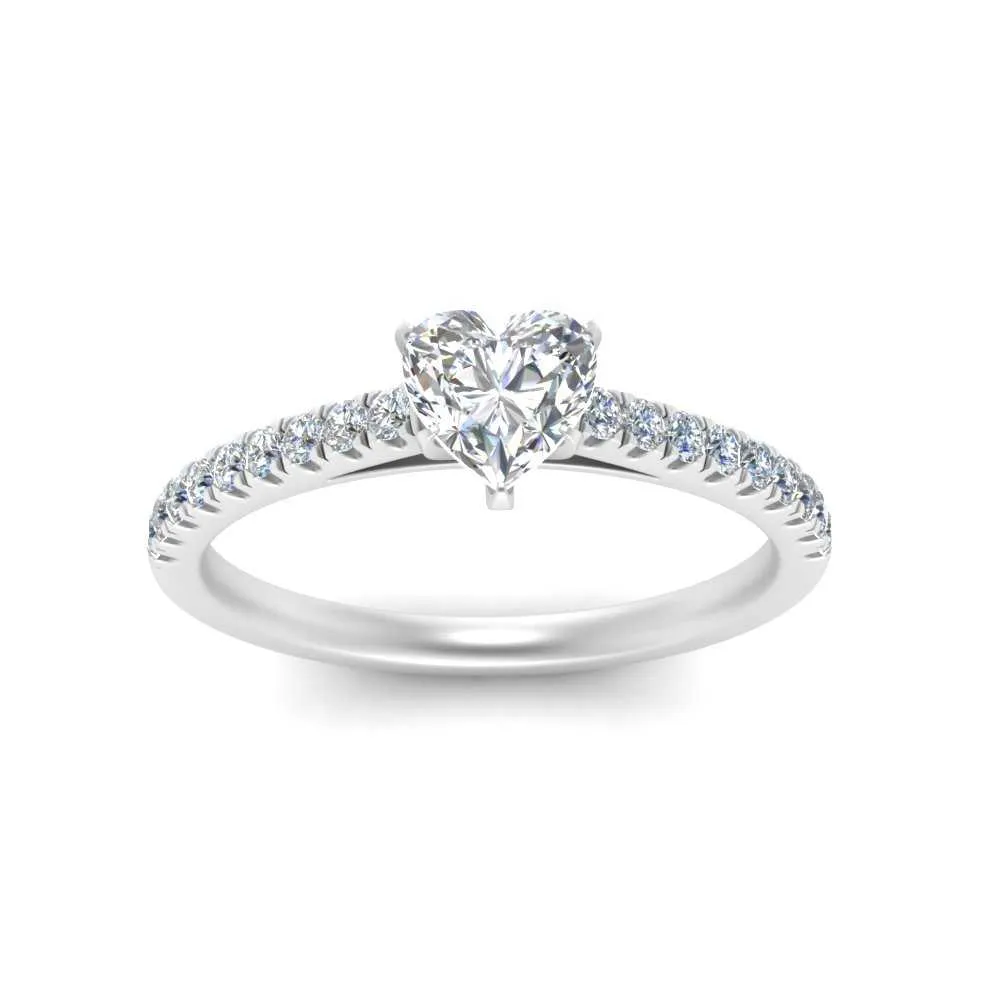 IGI Certified 1/2 - 5 Carat Lab Grown Diamond Thin Engagement Ring 14K Gold