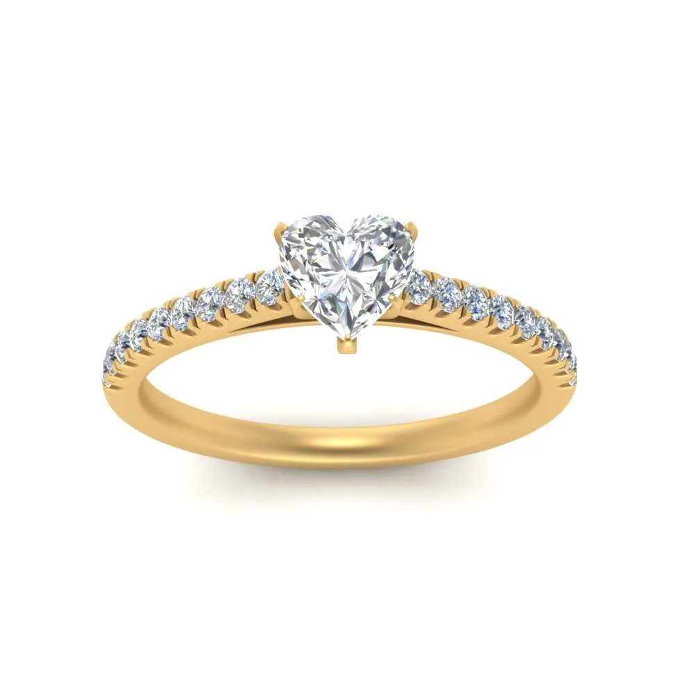 IGI Certified 1/2 - 5 Carat Lab Grown Diamond Thin Engagement Ring 14K Gold
