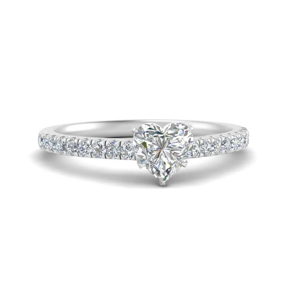 IGI Certified 1/2 - 5 Carat Lab Grown Diamond Thin Engagement Ring 14K Gold