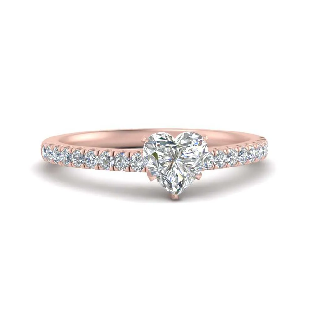 IGI Certified 1/2 - 5 Carat Lab Grown Diamond Thin Engagement Ring 14K Gold