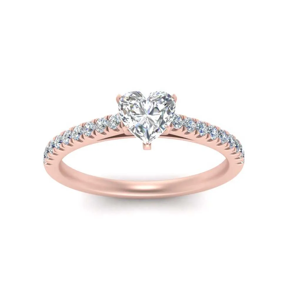 IGI Certified 1/2 - 5 Carat Lab Grown Diamond Thin Engagement Ring 14K Gold