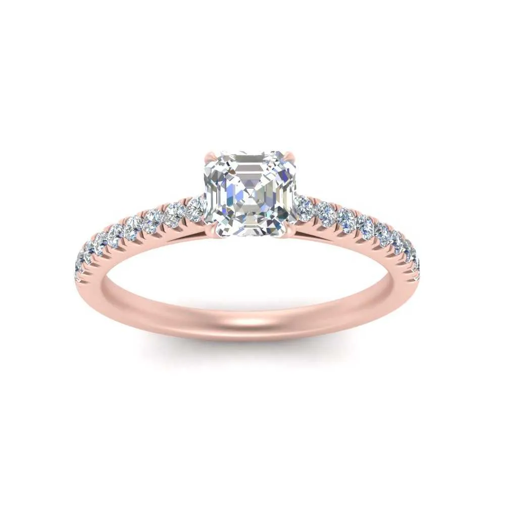 IGI Certified 1/2 - 5 Carat Lab Grown Diamond Thin Engagement Ring 14K Gold