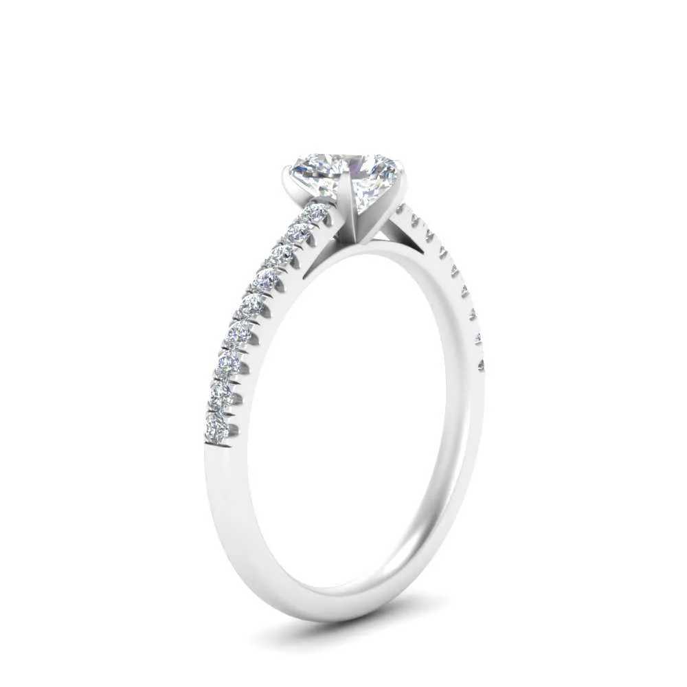 IGI Certified 1/2 - 5 Carat Lab Grown Diamond Thin Engagement Ring 14K Gold