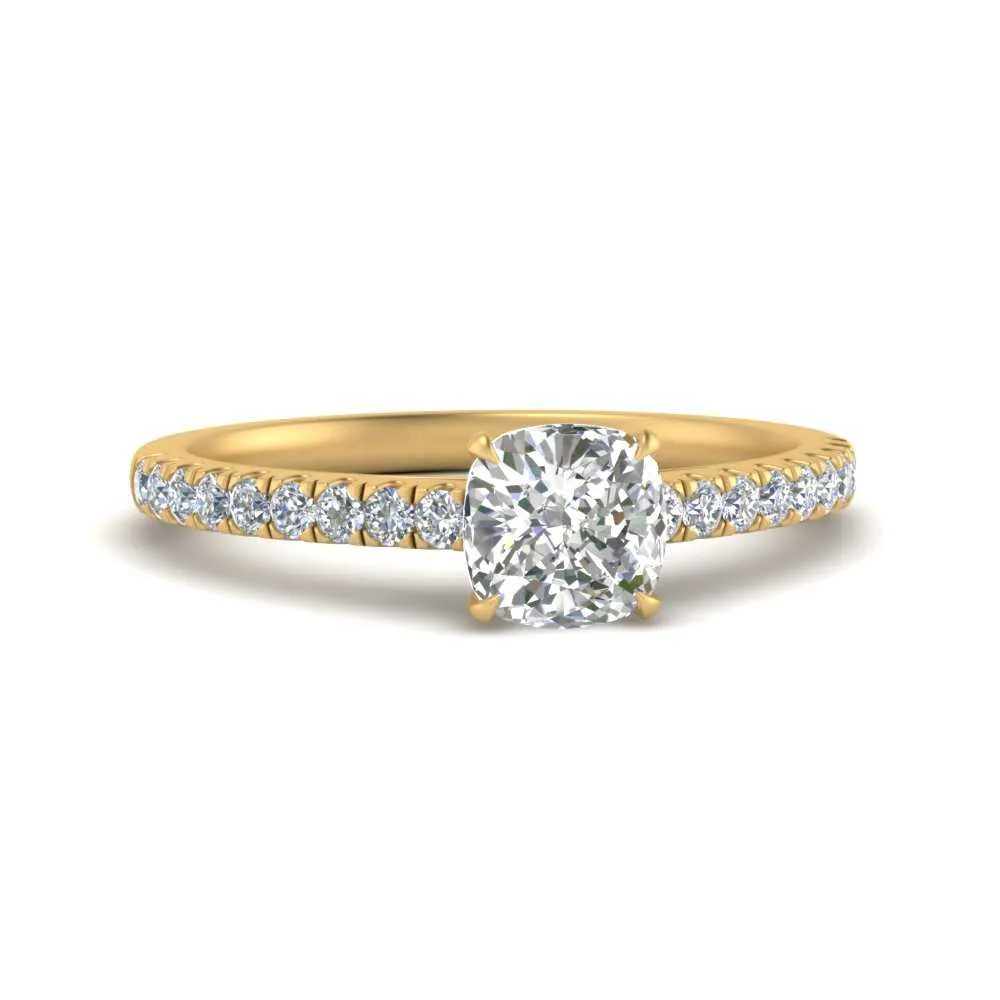 IGI Certified 1/2 - 5 Carat Lab Grown Diamond Thin Engagement Ring 14K Gold