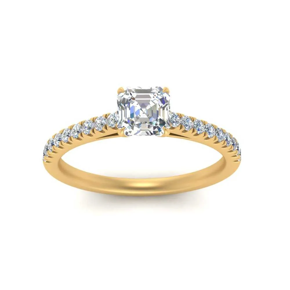 IGI Certified 1/2 - 5 Carat Lab Grown Diamond Thin Engagement Ring 14K Gold