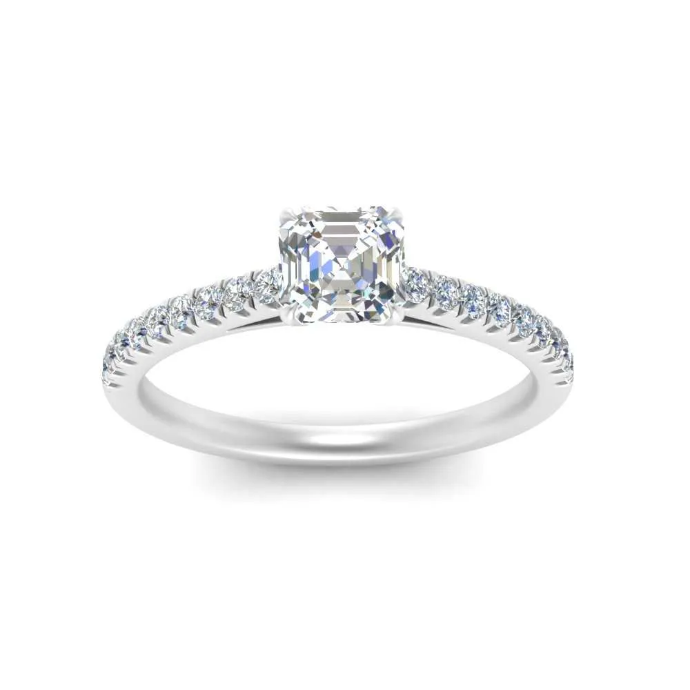 IGI Certified 1/2 - 5 Carat Lab Grown Diamond Thin Engagement Ring 14K Gold