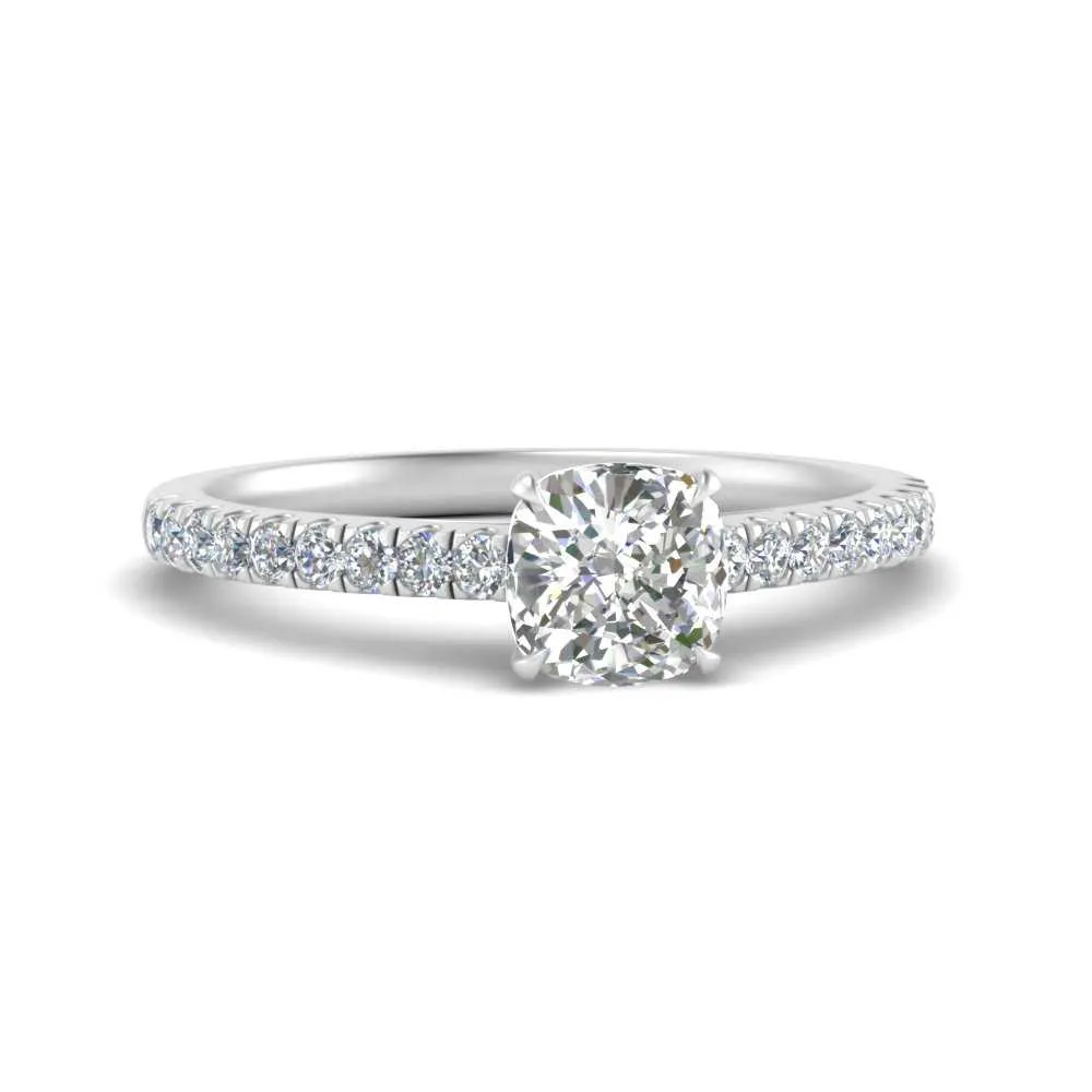 IGI Certified 1/2 - 5 Carat Lab Grown Diamond Thin Engagement Ring 14K Gold