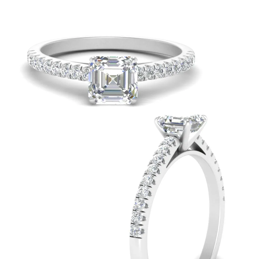 IGI Certified 1/2 - 5 Carat Lab Grown Diamond Thin Engagement Ring 14K Gold