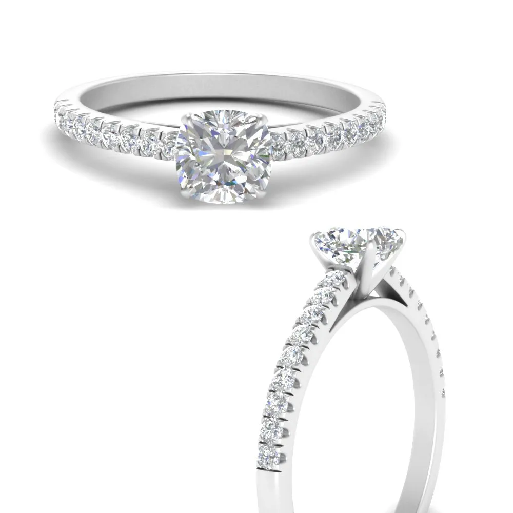 IGI Certified 1/2 - 5 Carat Lab Grown Diamond Thin Engagement Ring 14K Gold